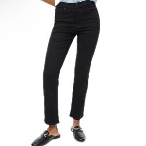 j.crew factory flare crop black jean in all-day stretch bt058 size tall 28 t28